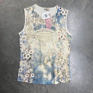 BNWT French graphic bedazzled fairy top